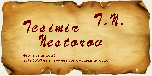 Tešimir Nestorov vizit kartica